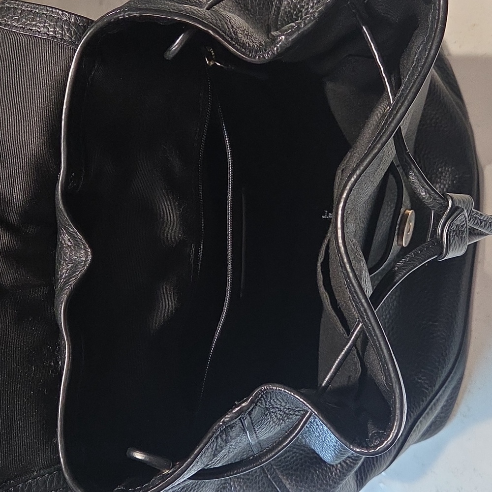 Coach Midnight Black Pebbled Leather Backpack - Picture 6 of 6